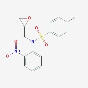 molecular formula C16H16N2O5S B410861 N-{2-nitrophenyl}-4-methyl-N-(2-oxiranylmethyl)benzenesulfonamide 