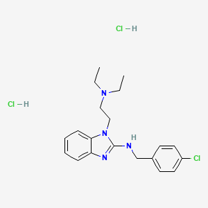 molecular formula C20H27Cl3N4 B4108615 N-[(4-chlorophenyl)methyl]-1-[2-(diethylamino)ethyl]benzimidazol-2-amine;dihydrochloride 