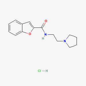 molecular formula C15H19ClN2O2 B4108620 N-(2-pyrrolidin-1-ylethyl)-1-benzofuran-2-carboxamide;hydrochloride 