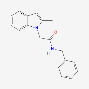 molecular formula C18H18N2O B4108679 1H-Indole-1-acetamide, 2-methyl-N-(phenylmethyl)- CAS No. 163629-13-8