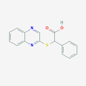 molecular formula C16H12N2O2S B4108683 Phenyl(quinoxalin-2-ylsulfanyl)acetic acid 