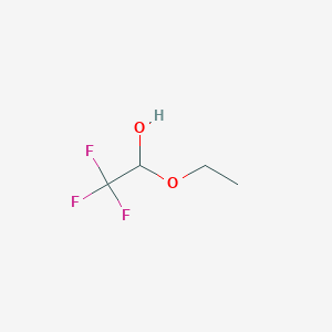 molecular formula C4H7F3O2 B041087 1-乙氧基-2,2,2-三氟乙醇 CAS No. 433-27-2