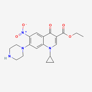 molecular formula C19H22N4O5 B4108723 ethyl 1-cyclopropyl-6-nitro-4-oxo-7-(piperazin-1-yl)-1,4-dihydroquinoline-3-carboxylate 
