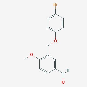 molecular formula C15H13BrO3 B410876 3-[(4-Bromophenoxy)methyl]-4-methoxybenzaldehyde CAS No. 351365-97-4