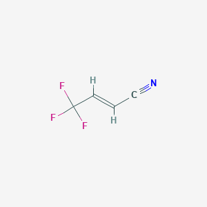 molecular formula C4H2F3N B041089 4,4,4-Trifluorocrotononitrile CAS No. 406-86-0