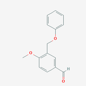 molecular formula C15H14O3 B410892 4-Methoxy-3-(phenoxymethyl)benzaldehyde CAS No. 438531-11-4