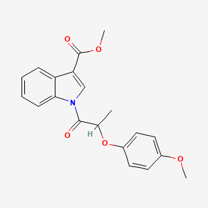 molecular formula C20H19NO5 B4108941 methyl 1-[2-(4-methoxyphenoxy)propanoyl]-1H-indole-3-carboxylate 