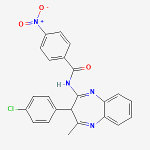 molecular formula C23H17ClN4O3 B4109008 N-[3-(4-CHLOROPHENYL)-4-METHYL-3H-15-BENZODIAZEPIN-2-YL]-4-NITROBENZAMIDE 