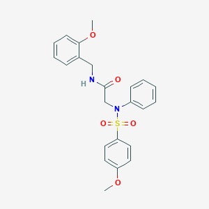 molecular formula C23H24N2O5S B410905 N-(2-methoxybenzyl)-2-{[(4-methoxyphenyl)sulfonyl]anilino}acetamide 