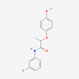 molecular formula C16H16FNO3 B4109081 N-(3-fluorophenyl)-2-(4-methoxyphenoxy)propanamide 