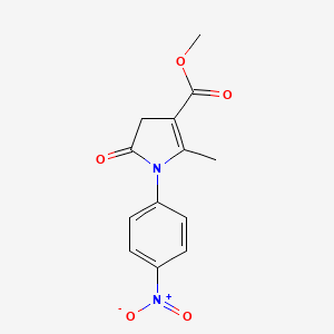 molecular formula C13H12N2O5 B4109405 methyl 5-methyl-1-(4-nitrophenyl)-2-oxo-3H-pyrrole-4-carboxylate 