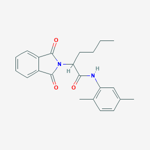 molecular formula C22H24N2O3 B410941 N-(2,5-DIMETHYLPHENYL)-2-(1,3-DIOXO-2,3-DIHYDRO-1H-ISOINDOL-2-YL)HEXANAMIDE 