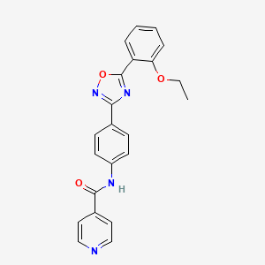 molecular formula C22H18N4O3 B4109445 N~4~-{4-[5-(2-Ethoxyphenyl)-1,2,4-oxadiazol-3-YL]phenyl}isonicotinamide 