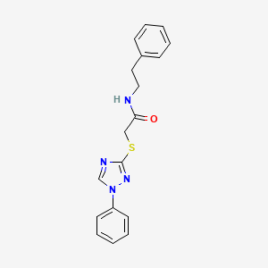 molecular formula C18H18N4OS B4109462 N~1~-PHENETHYL-2-[(1-PHENYL-1H-1,2,4-TRIAZOL-3-YL)SULFANYL]ACETAMIDE 