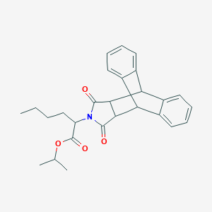 molecular formula C27H29NO4 B410949 Isopropyl 2-(16,18-dioxo-17-azapentacyclo[6.6.5.0~2,7~.0~9,14~.0~15,19~]nonadeca-2,4,6,9,11,13-hexaen-17-yl)hexanoate 