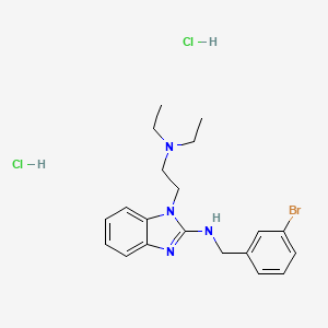 molecular formula C20H27BrCl2N4 B4109498 N-[(3-bromophenyl)methyl]-1-[2-(diethylamino)ethyl]benzimidazol-2-amine;dihydrochloride 