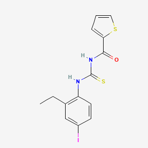 molecular formula C14H13IN2OS2 B4109500 N-[(2-ethyl-4-iodophenyl)carbamothioyl]thiophene-2-carboxamide 