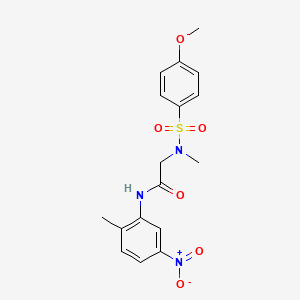 molecular formula C17H19N3O6S B4109548 N~2~-[(4-methoxyphenyl)sulfonyl]-N~2~-methyl-N-(2-methyl-5-nitrophenyl)glycinamide 