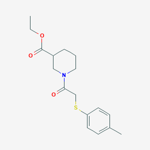 molecular formula C17H23NO3S B4109670 Ethyl 1-{[(4-methylphenyl)sulfanyl]acetyl}piperidine-3-carboxylate 