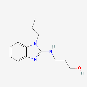 molecular formula C13H19N3O B4109703 3-((1-propyl-1H-benzo[d]imidazol-2-yl)amino)propan-1-ol CAS No. 600180-34-5