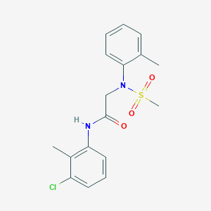molecular formula C17H19ClN2O3S B410982 N-(3-chloro-2-methylphenyl)-2-[2-methyl(methylsulfonyl)anilino]acetamide 