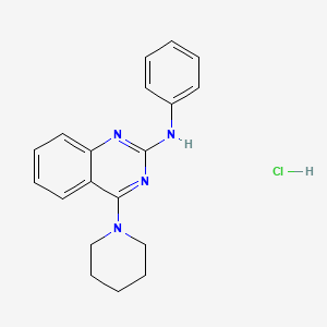 molecular formula C19H21ClN4 B4109941 N-phenyl-4-piperidin-1-ylquinazolin-2-amine;hydrochloride 