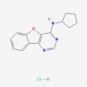 molecular formula C15H16ClN3O B4109971 N-cyclopentyl-[1]benzofuro[3,2-d]pyrimidin-4-amine;hydrochloride 