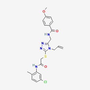 molecular formula C23H24ClN5O3S B4109991 N-{[5-({2-[(5-chloro-2-methylphenyl)amino]-2-oxoethyl}sulfanyl)-4-(prop-2-en-1-yl)-4H-1,2,4-triazol-3-yl]methyl}-4-methoxybenzamide 
