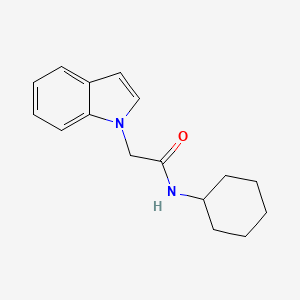 molecular formula C16H20N2O B4110077 N-cyclohexyl-2-(1H-indol-1-yl)acetamide 