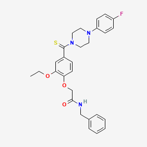 molecular formula C28H30FN3O3S B4110317 N-benzyl-2-(2-ethoxy-4-{[4-(4-fluorophenyl)-1-piperazinyl]carbonothioyl}phenoxy)acetamide 