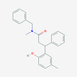 molecular formula C24H25NO2 B4110351 N-benzyl-3-(2-hydroxy-5-methylphenyl)-N-methyl-3-phenylpropanamide 