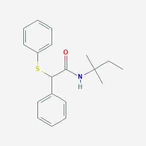 molecular formula C19H23NOS B4110405 N-(2-methylbutan-2-yl)-2-phenyl-2-(phenylsulfanyl)acetamide 