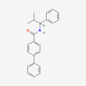 molecular formula C23H23NO B4110515 N-(2-methyl-1-phenylpropyl)-4-phenylbenzamide 