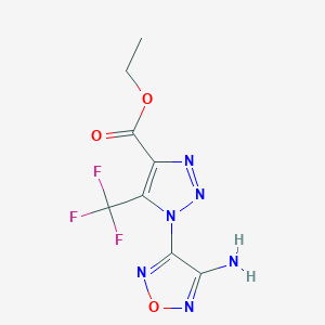 molecular formula C8H7F3N6O3 B4110516 ethyl 1-(4-amino-1,2,5-oxadiazol-3-yl)-5-(trifluoromethyl)-1H-1,2,3-triazole-4-carboxylate 