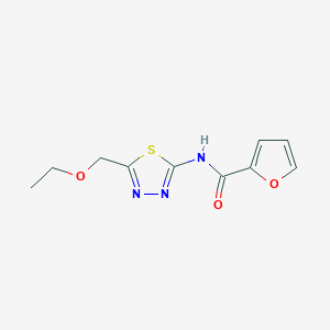molecular formula C10H11N3O3S B4110626 N-(5-(ethoxymethyl)-1,3,4-thiadiazol-2-yl)furan-2-carboxamide 