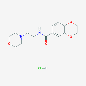 molecular formula C15H21ClN2O4 B4110776 N-(2-morpholin-4-ylethyl)-2,3-dihydro-1,4-benzodioxine-6-carboxamide;hydrochloride 