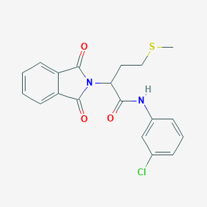 molecular formula C19H17ClN2O3S B411079 N-(3-chlorophenyl)-2-(1,3-dioxo-1,3-dihydro-2H-isoindol-2-yl)-4-(methylsulfanyl)butanamide CAS No. 333443-77-9