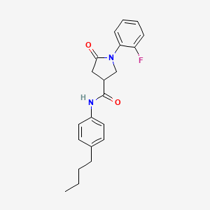 molecular formula C21H23FN2O2 B4110842 N-(4-butylphenyl)-1-(2-fluorophenyl)-5-oxopyrrolidine-3-carboxamide 