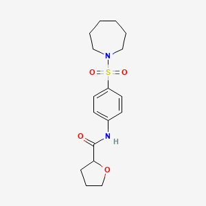 molecular formula C17H24N2O4S B4110850 N-[4-(AZEPANE-1-SULFONYL)PHENYL]OXOLANE-2-CARBOXAMIDE 