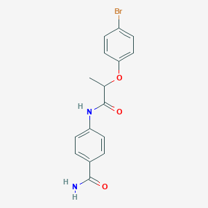 molecular formula C16H15BrN2O3 B4110880 4-[2-(4-Bromophenoxy)propanoylamino]benzamide 