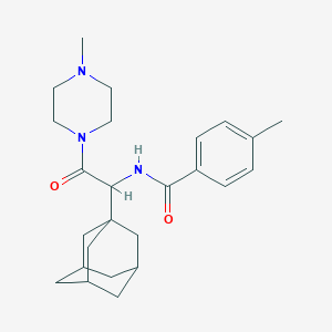 molecular formula C25H35N3O2 B4110973 Benzamide, 4-methyl-N-[2-(4-methyl-1-piperazinyl)-2-oxo-1-tricyclo[3.3.1.13,7]dec-1-ylethyl]- CAS No. 1009290-04-3