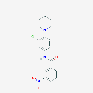 molecular formula C19H20ClN3O3 B4111036 N-[3-chloro-4-(4-methylpiperidin-1-yl)phenyl]-3-nitrobenzamide 