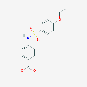 molecular formula C16H17NO5S B411106 Methyl 4-{[(4-ethoxyphenyl)sulfonyl]amino}benzoate 