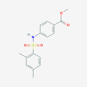molecular formula C16H17NO4S B411109 Methyl 4-{[(2,4-dimethylphenyl)sulfonyl]amino}benzoate 