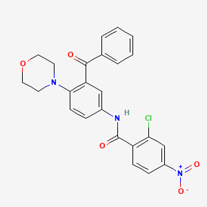 molecular formula C24H20ClN3O5 B4111098 N-(3-benzoyl-4-morpholin-4-ylphenyl)-2-chloro-4-nitrobenzamide 