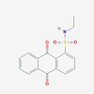 molecular formula C16H13NO4S B411110 N-ethyl-9,10-dioxo-9,10-dihydroanthracene-1-sulfonamide 