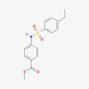 molecular formula C16H17NO4S B411112 Methyl 4-{[(4-ethylphenyl)sulfonyl]amino}benzoate 