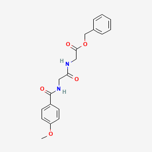 molecular formula C19H20N2O5 B4111125 Benzyl 2-({2-[(4-methoxybenzoyl)amino]acetyl}amino)acetate 
