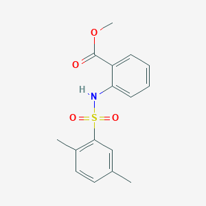 molecular formula C16H17NO4S B411118 Methyl 2-{[(2,5-dimethylphenyl)sulfonyl]amino}benzoate 