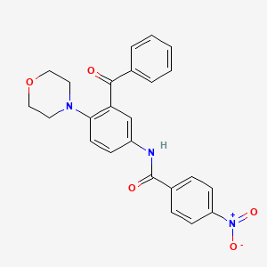 molecular formula C24H21N3O5 B4111199 N-(3-benzoyl-4-morpholin-4-ylphenyl)-4-nitrobenzamide 